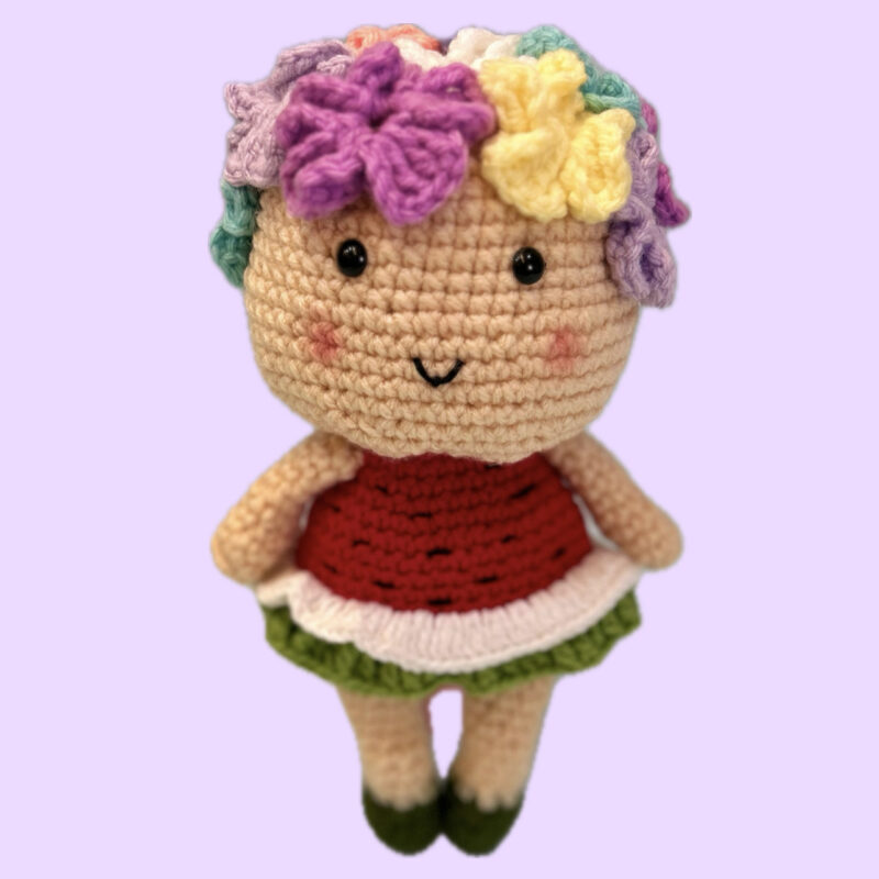 Handmade Crochet Flower Doll – Blooming with Joy