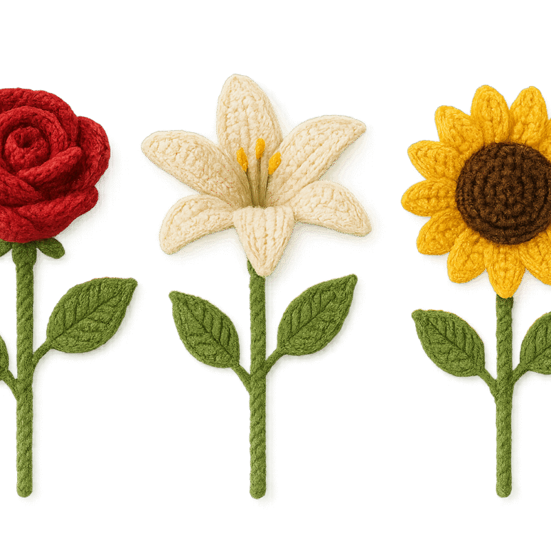 Crochet Bloom Trio