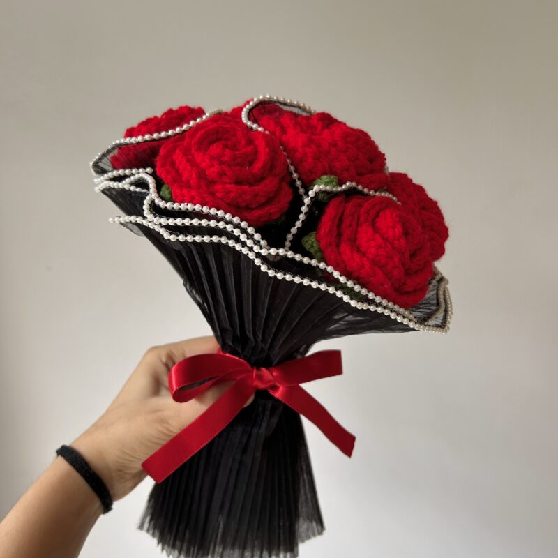 Artisan Rose Tulle Bouquet